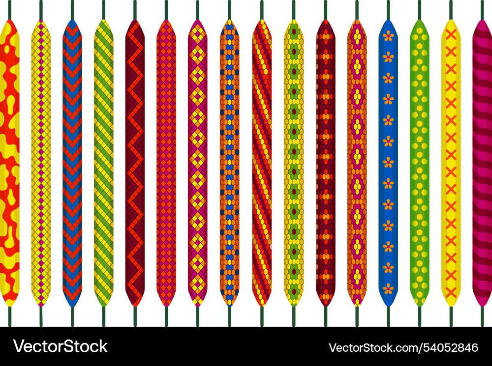 Colorful shoelaces decorative shoelace Colorful shoelaces decorative shoelace vector image