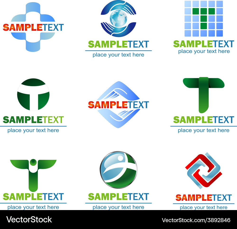 Design elements for logo vector image