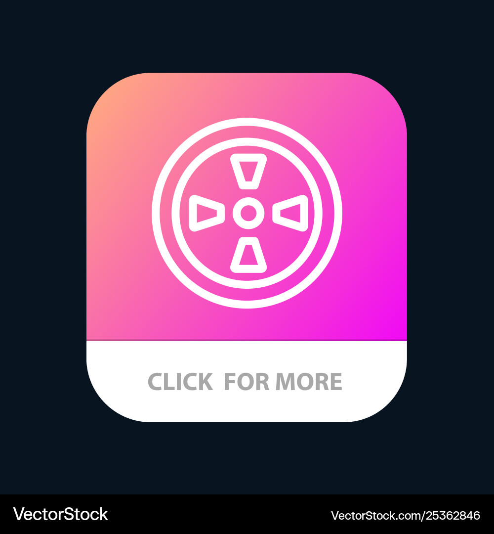 Fan turbine wind mobile app button android Fan turbine wind mobile app button android vector image