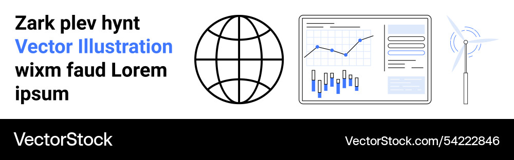 Global data insights with interactive charts Global data insights with interactive charts vector image