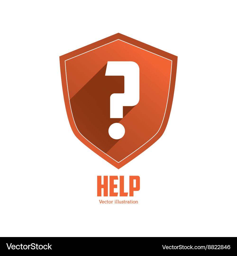 Help design question mark icon flat vector image