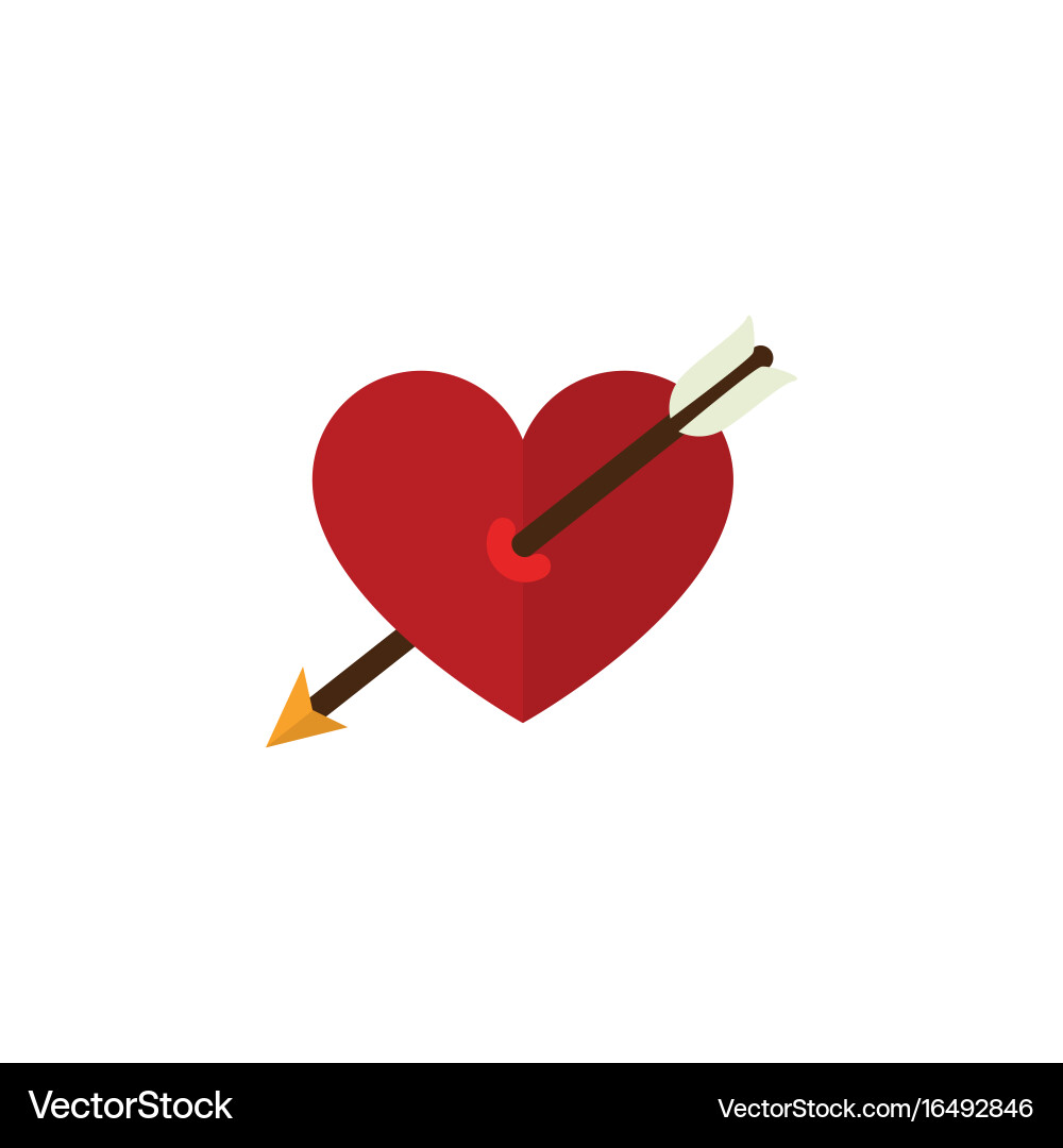 Isolated arrow flat icon heart element can vector image