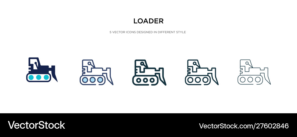 Loader icon in different style two colored Loader icon in different style two colored vector image