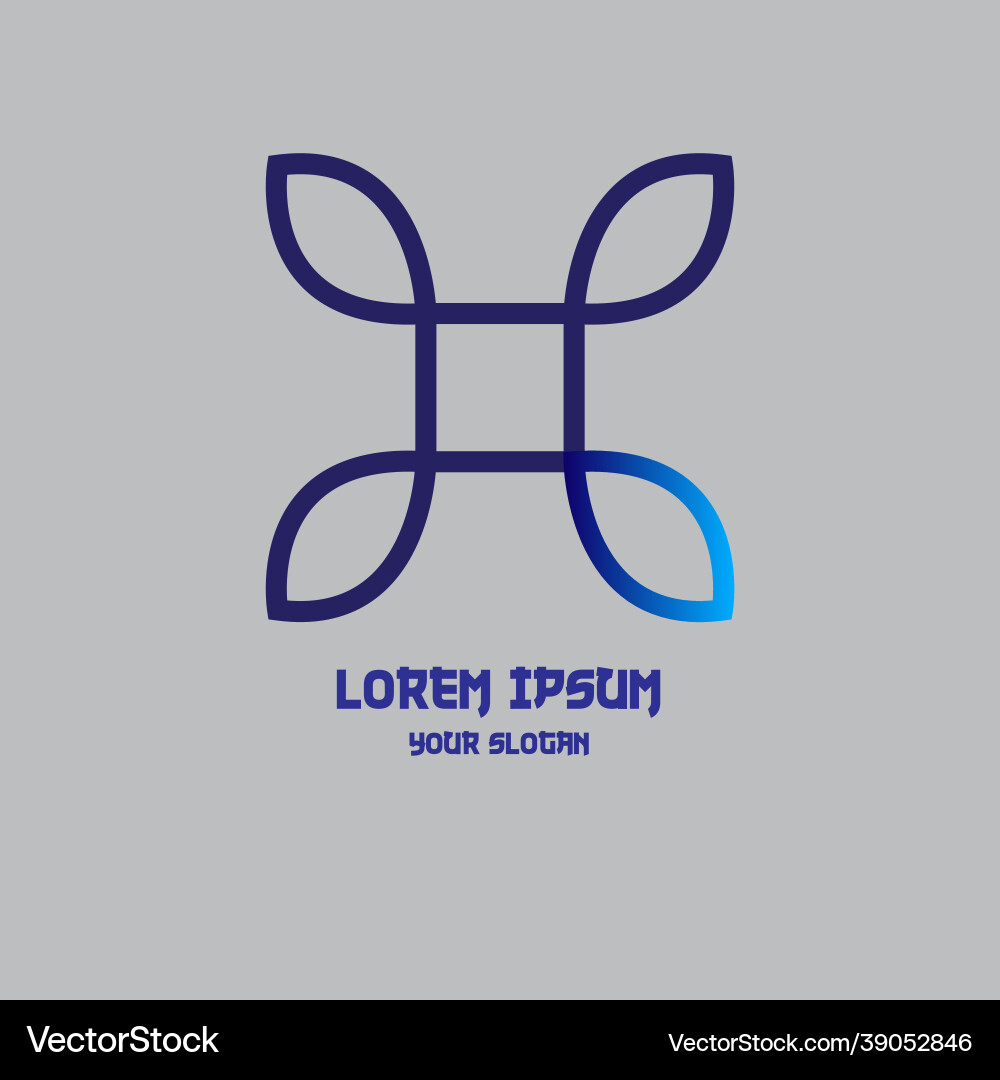 Logo design for your brand with a light blue Logo design for your brand with a light blue vector image