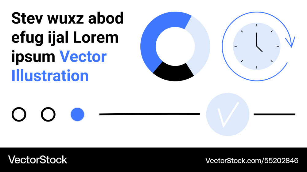 Modern icons for data analysis and time management Modern icons for data analysis and time management vector image