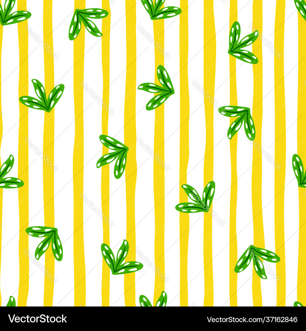 Nature botanic seamless pattern with green random Nature botanic seamless pattern with green random vector image