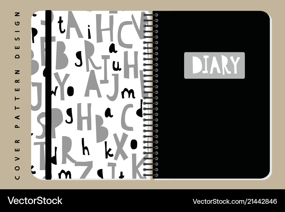 Notebook and diary cover design for print Notebook and diary cover design for print vector image