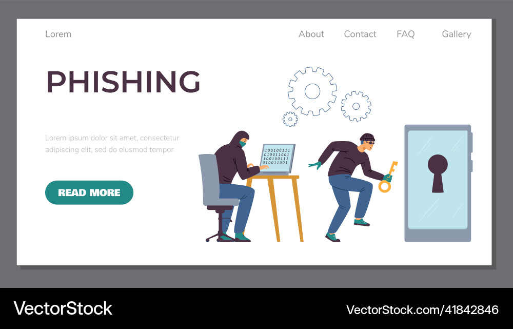 Phishing and computer fraud hacker criminal use Phishing and computer fraud hacker criminal use vector image