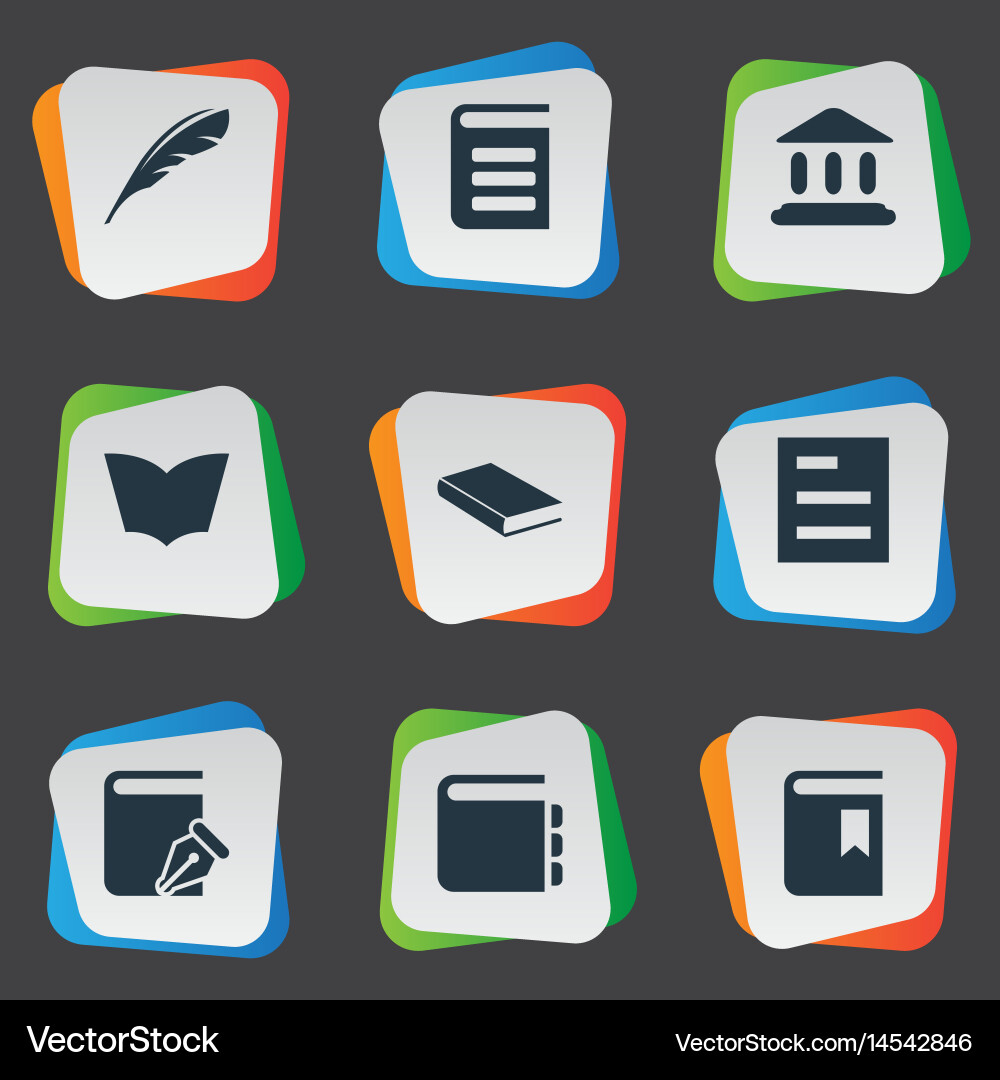 Set of simple knowledge icons Vector Image