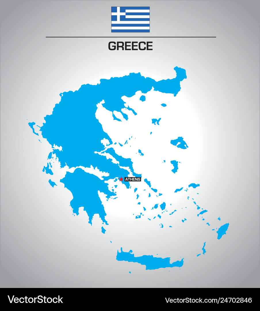 Simple Outline Map Of Greece With Flag Royalty Free Vector Simple Outline Map Of Greece With Flag Vector 24702846 