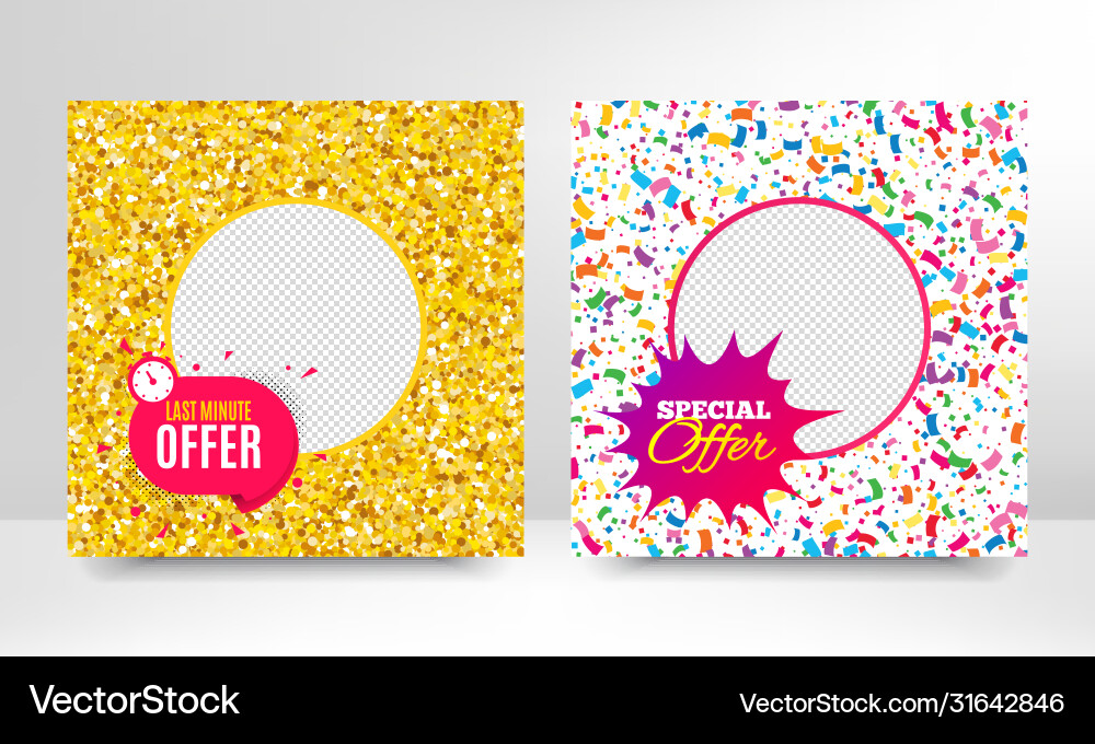 Special offer and last minute timer badge Special offer and last minute timer badge vector image