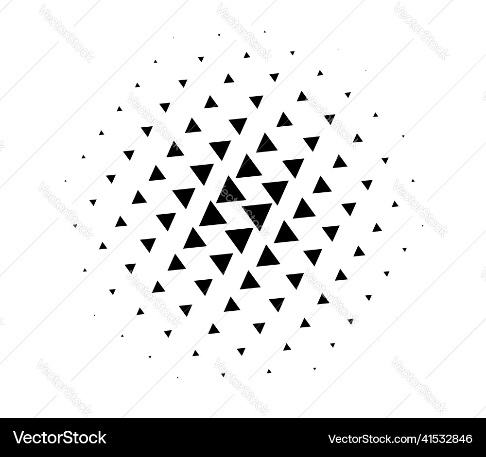 Triangle halftone texture pattern geometric Triangle halftone texture pattern geometric Vector Image