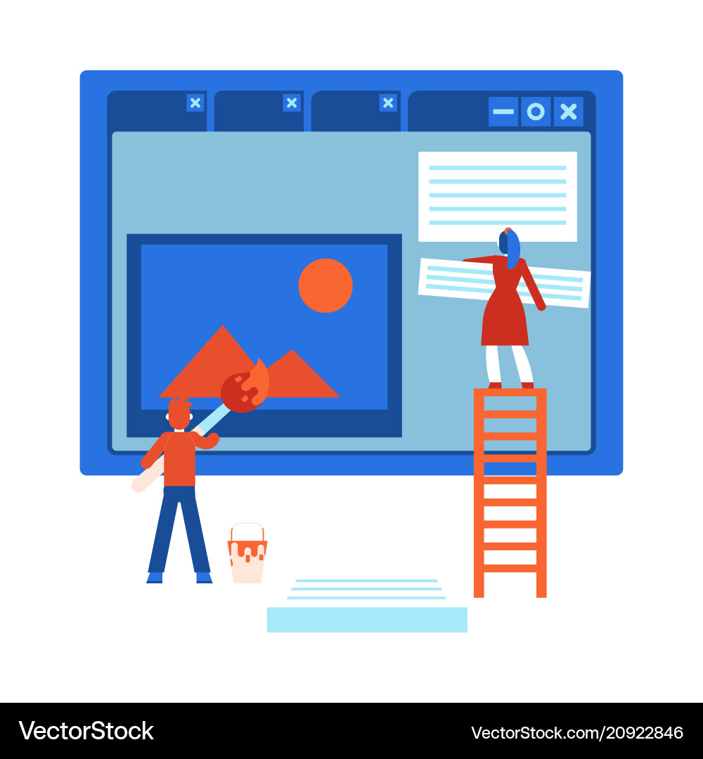 Web Development Workflow vektorbild