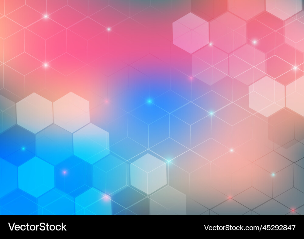 Abstract hexagon pattern with light effect Abstract hexagon pattern with light effect vector image