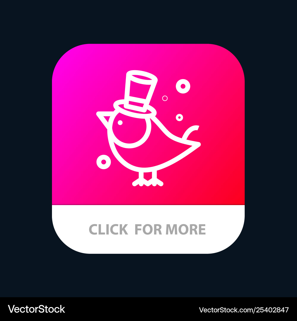 Bird fly pet sparrow mobile app button android vector image