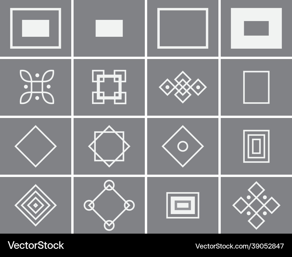 Box pattern design with various forms the can Box pattern design with various forms the can vector image