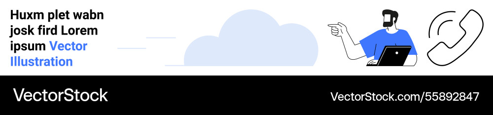 Cloud communication concept with person using Cloud communication concept with person using vector image