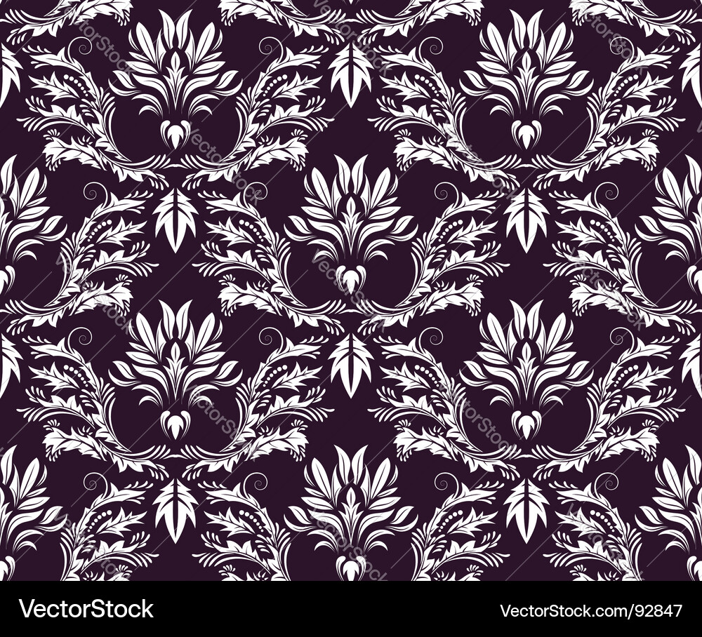 Damask pattern vector image
