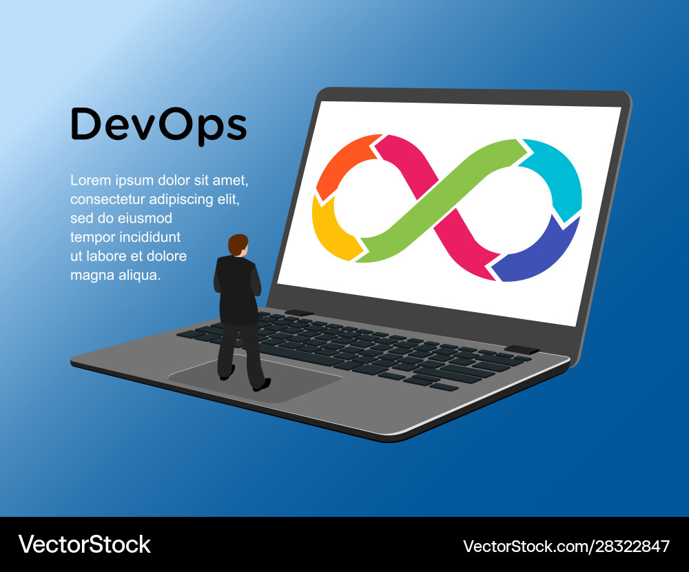 DevOps Workflow vector image