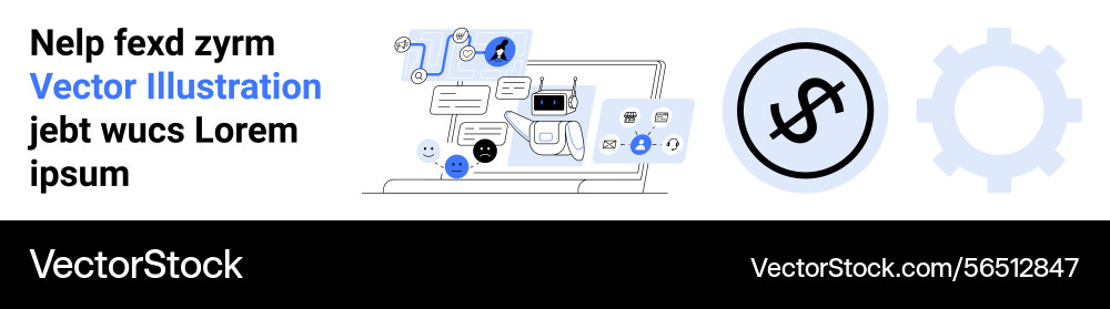 Digital workflow with tech elements and currency Digital workflow with tech elements and currency vector image