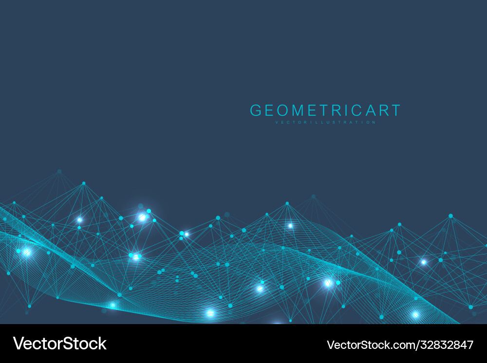 Geometric abstract background with connected line Geometric abstract background with connected line vector image