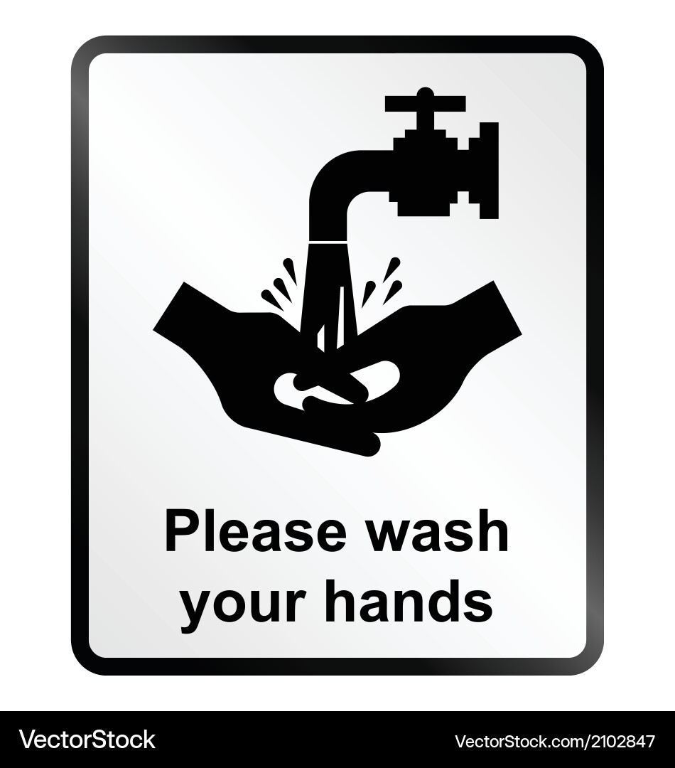 Hand Hygiene Information Sign Royalty Free Vector Image