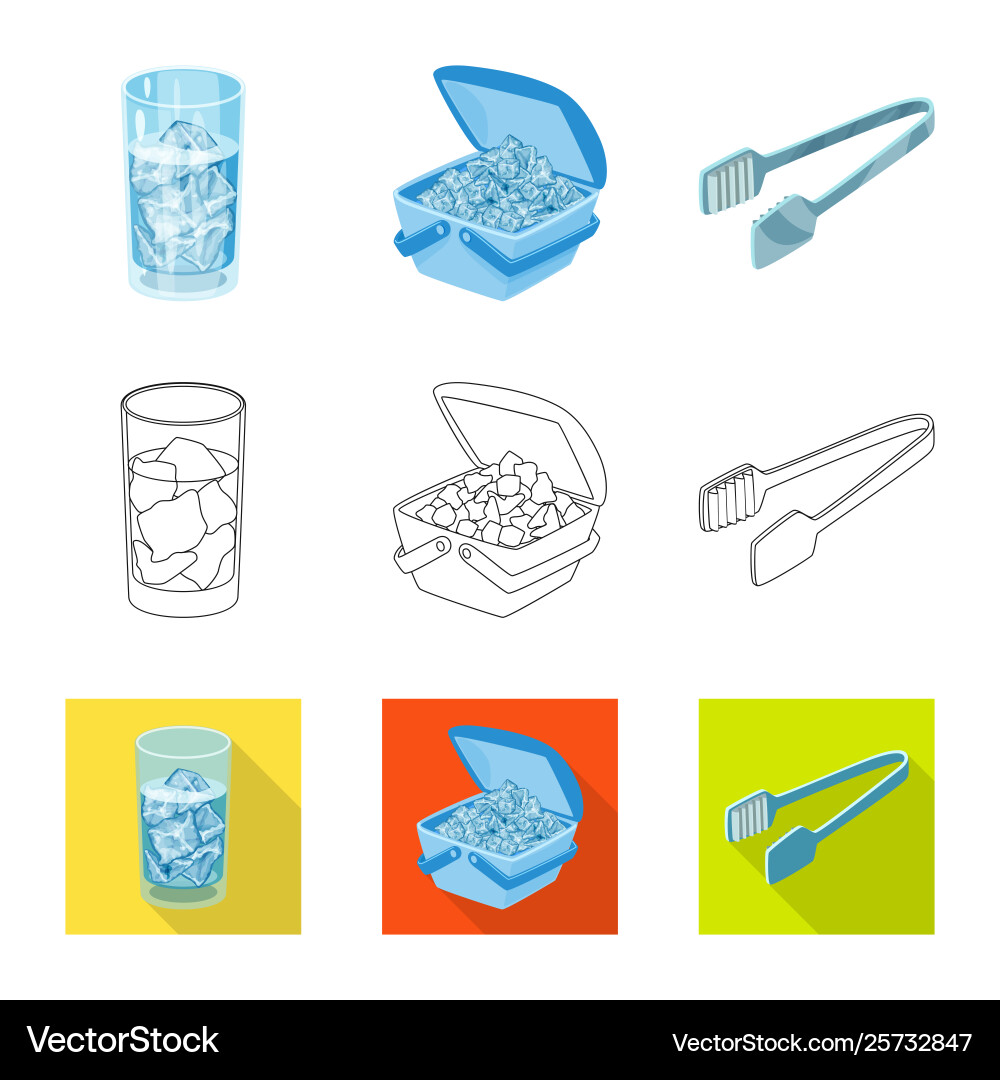 Isolated object texture and frozen sign set Isolated object texture and frozen sign set Vector Image