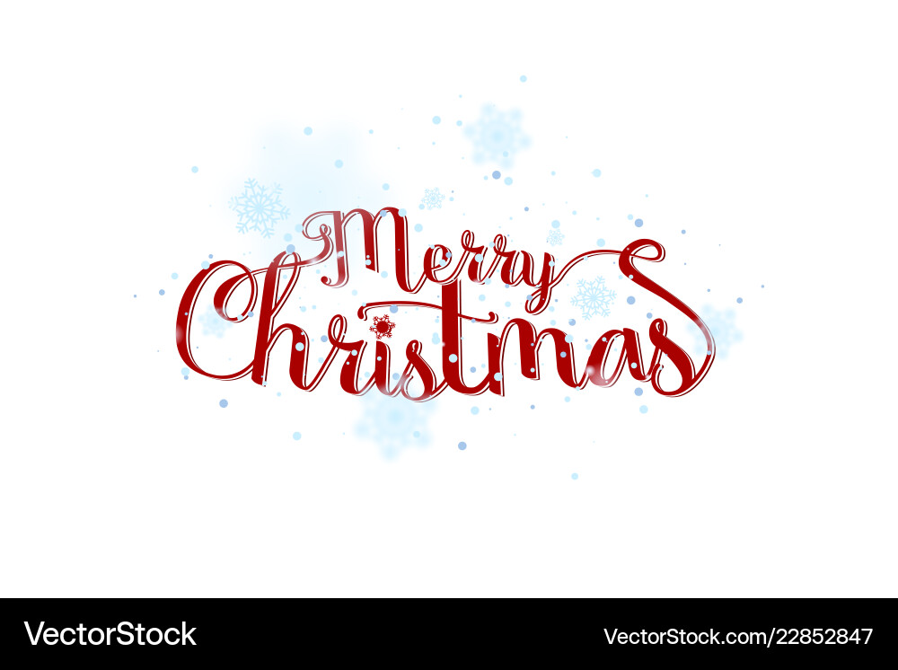 Merry christmas text calligraphic lettering Merry christmas text calligraphic lettering vector image