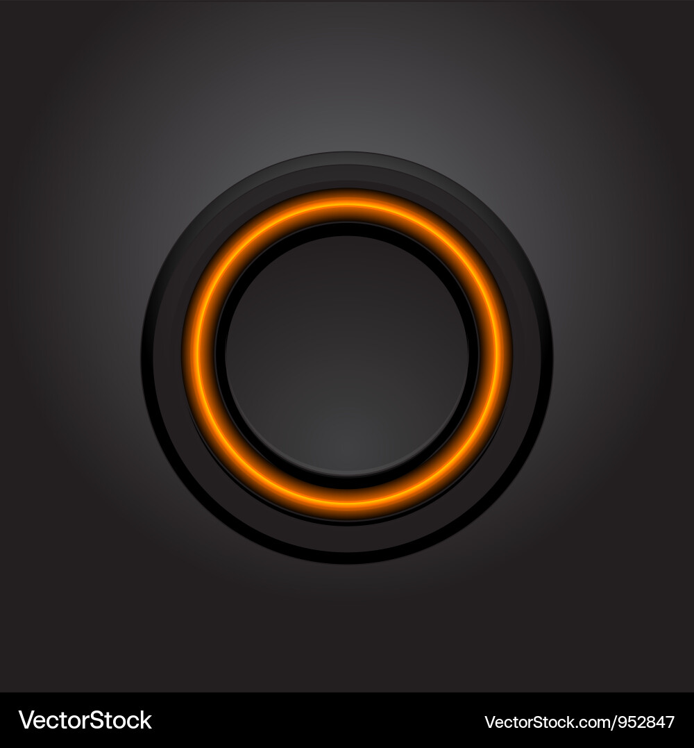 Modern Hi-Tech Light Button Vector Image