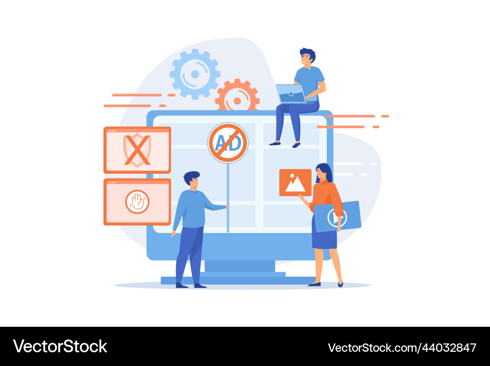 Programmer developing anti virus program banned Programmer developing anti virus program banned vector image
