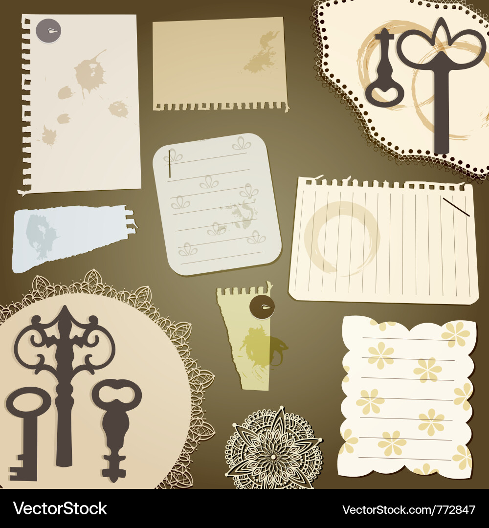 Scrapbook design elements Vector Image
