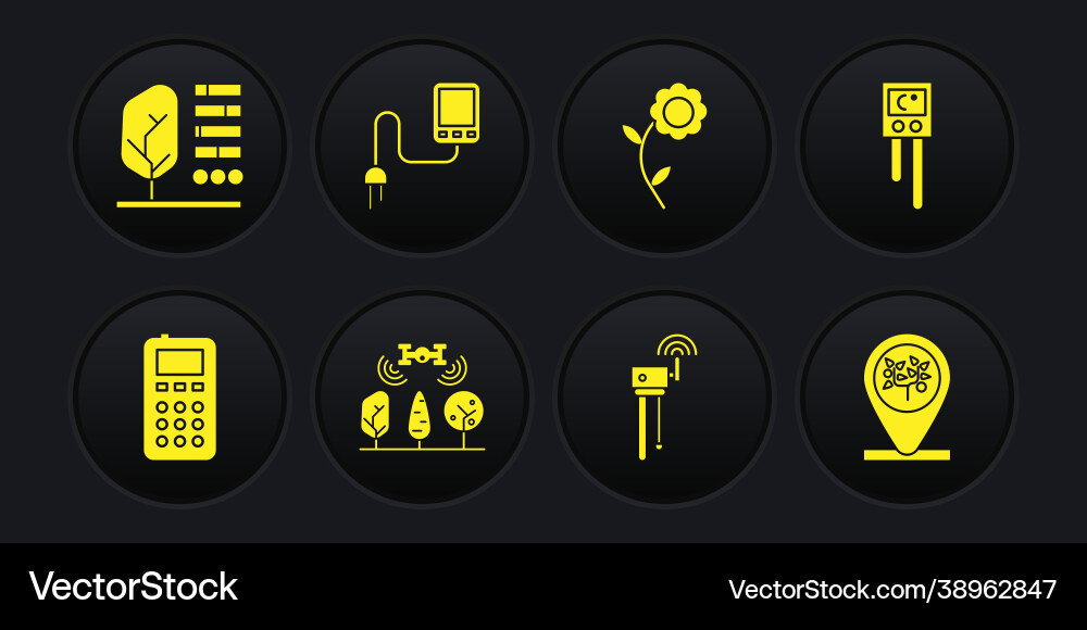 Set remote control temperature and humidity Vector Image