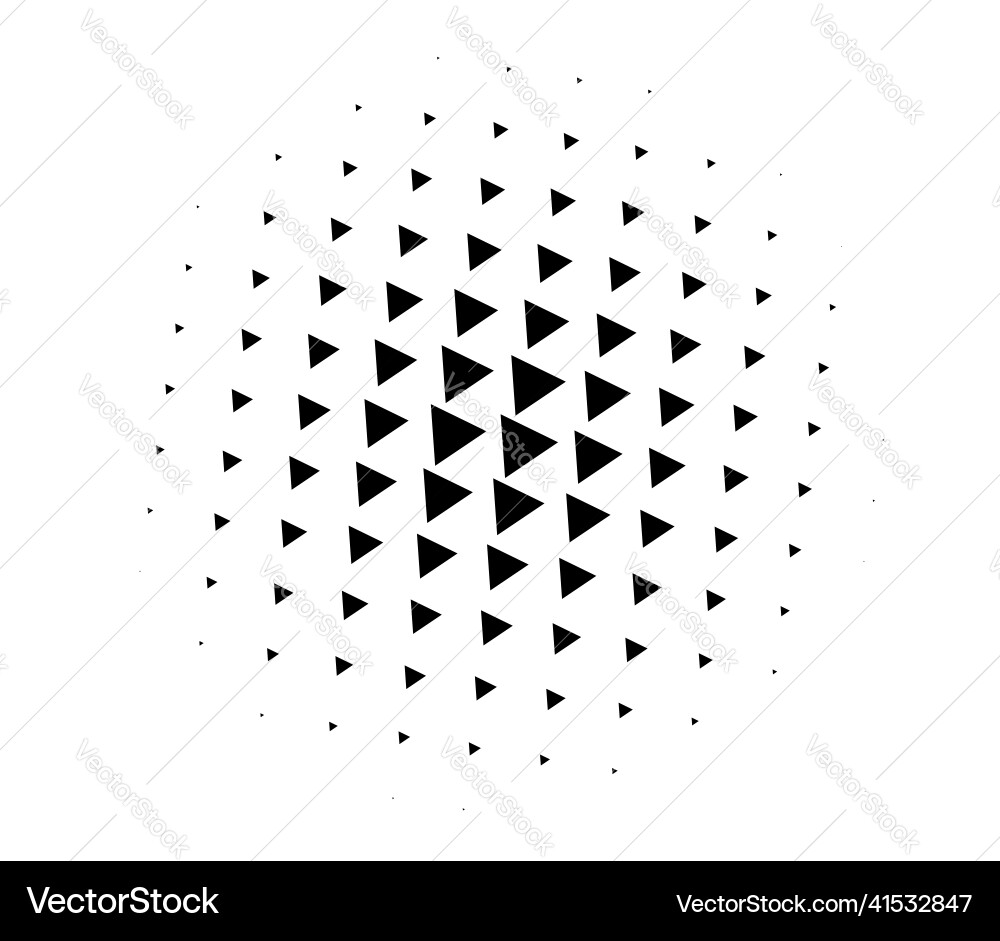 Triangle halftone texture pattern geometric vector image