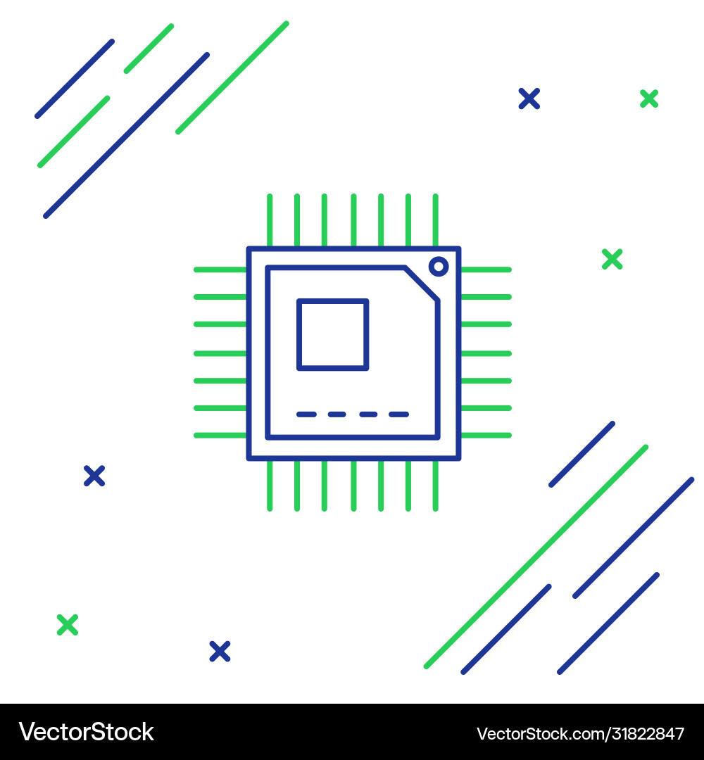 Zeilenrechner mit Mikroschaltungen cpu Zeilenrechner mit Mikroschaltungen cpu vektorbild