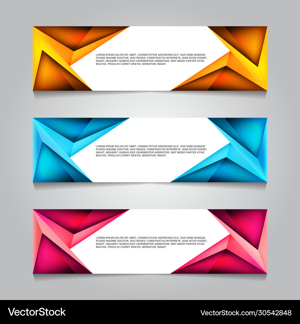 Abstract geometric design banner web template Abstract geometric design banner web template vector image