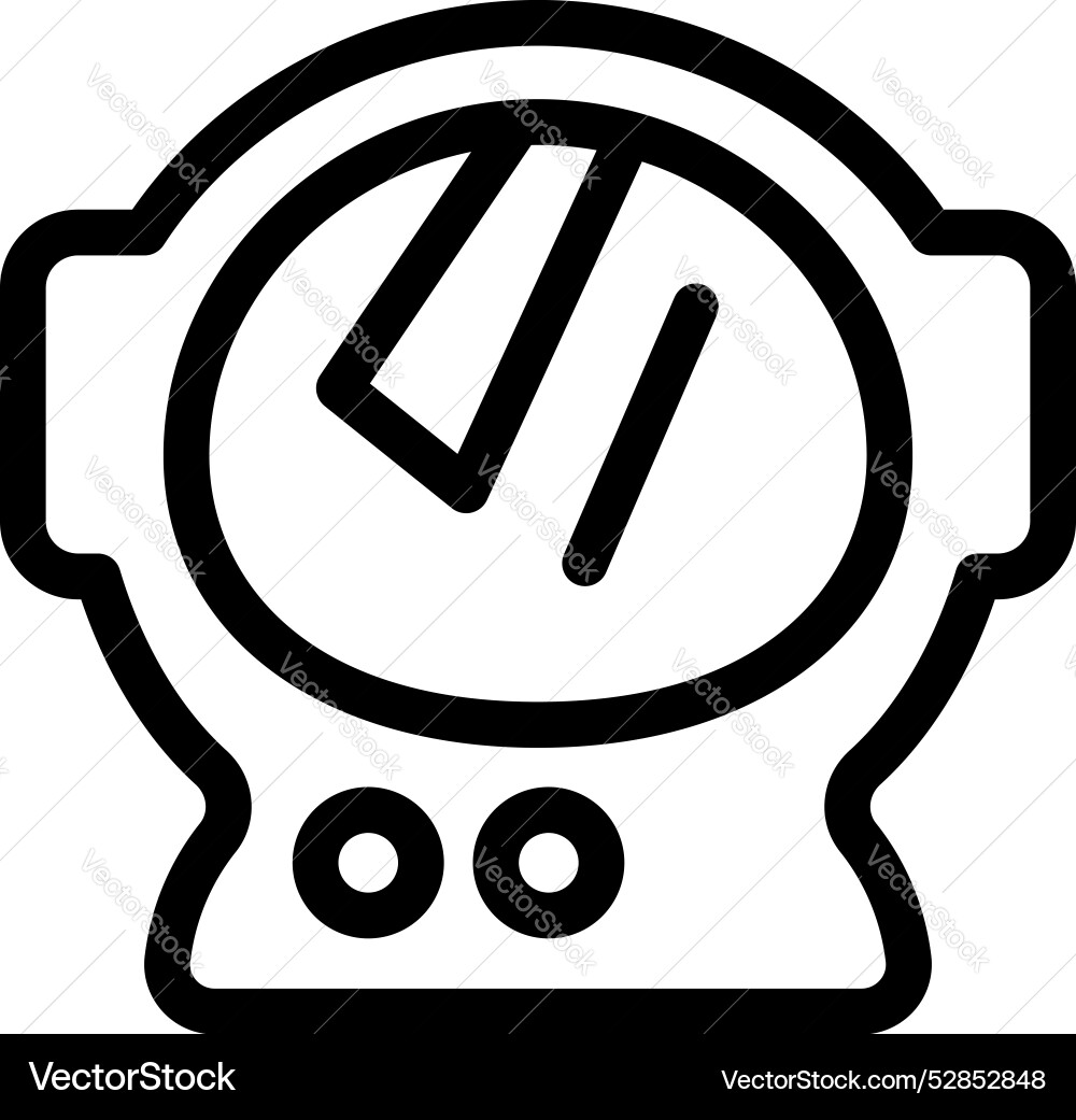 Astronaut helmet front view giving a science Vector Image