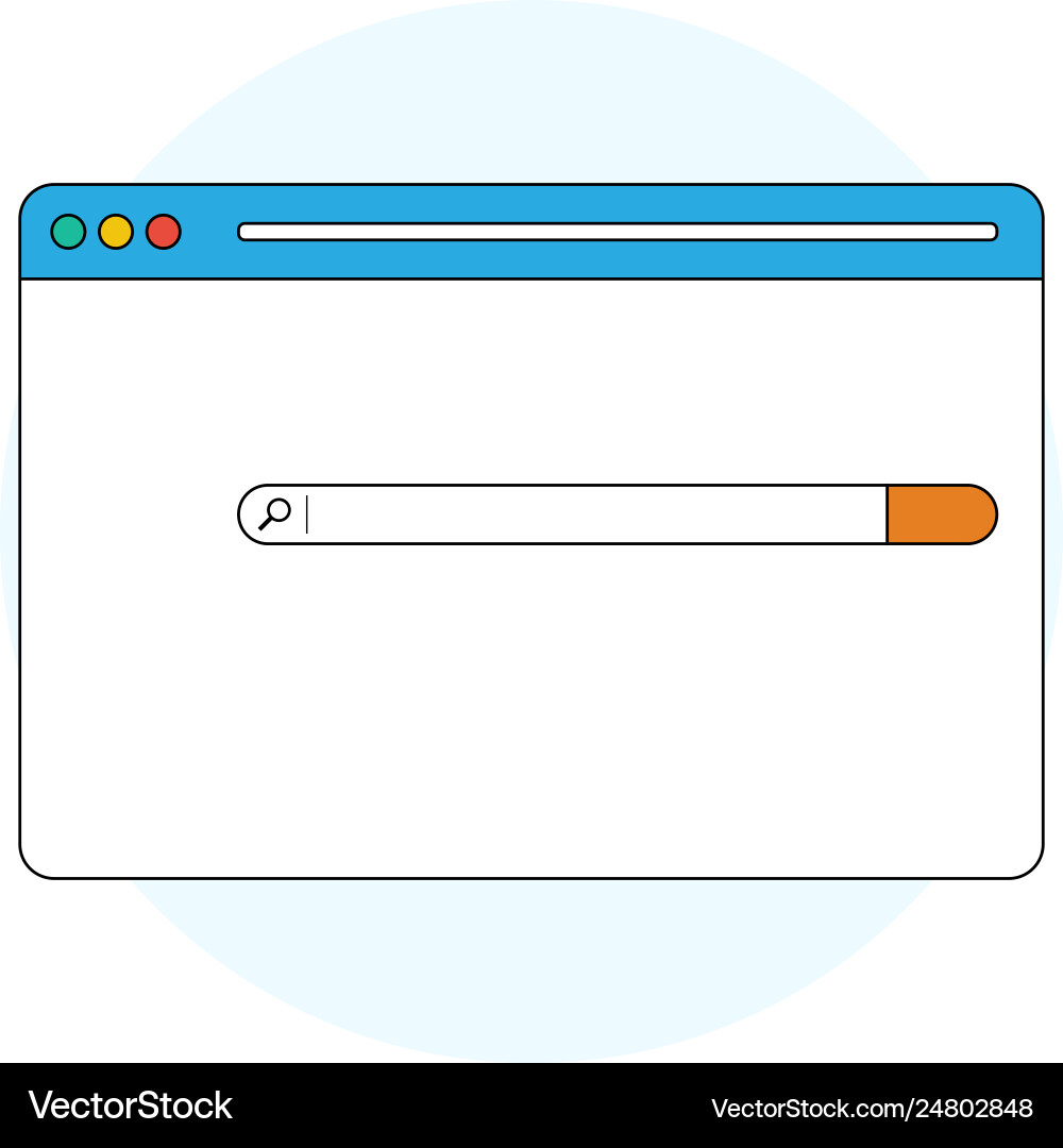 Browser Search Window Template vector image