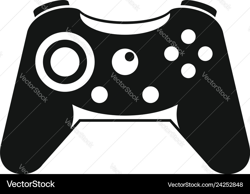 Button gamepad icon simple style Button gamepad icon simple style vector image