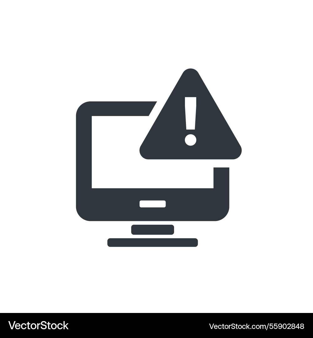 Computer error message icon vector image