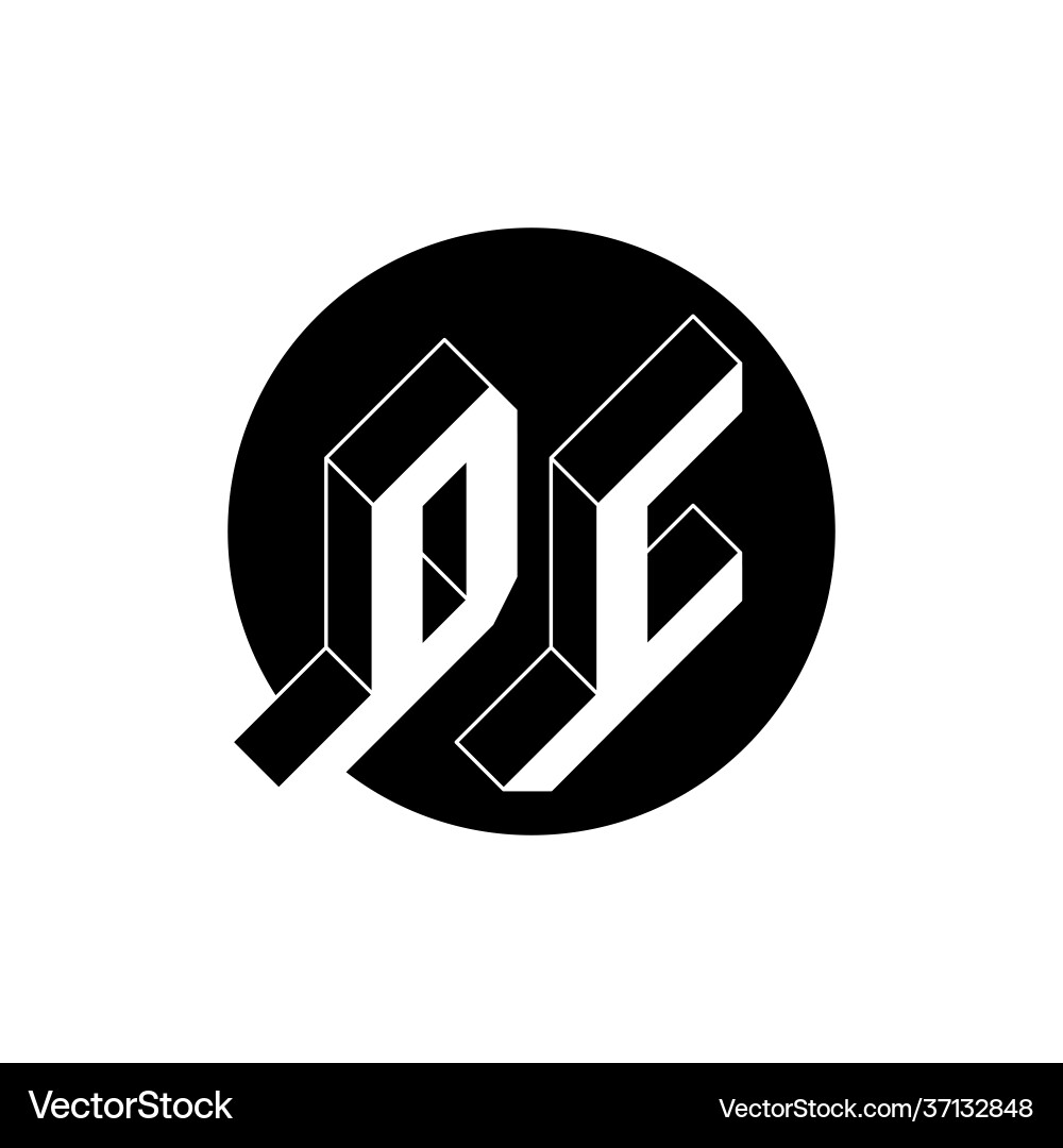 D and c - monogram or logotype isometric 3d font D and c - monogram or logotype isometric 3d font vector image