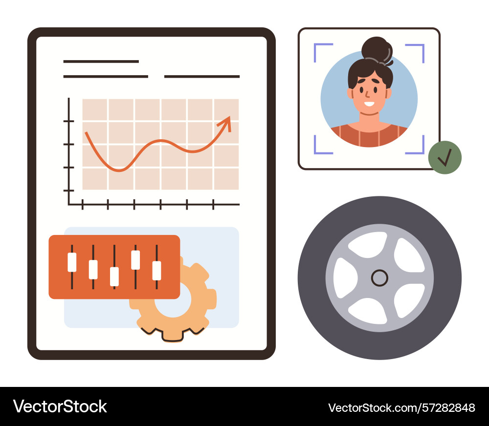 Data analysis user profile identification Data analysis user profile identification vector image