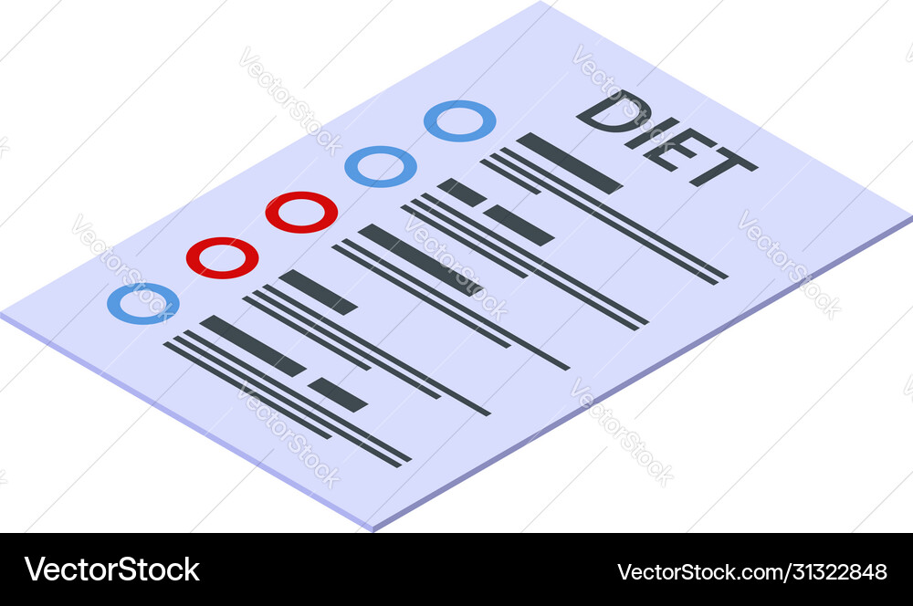 Diet program icon isometric style Vector Image
