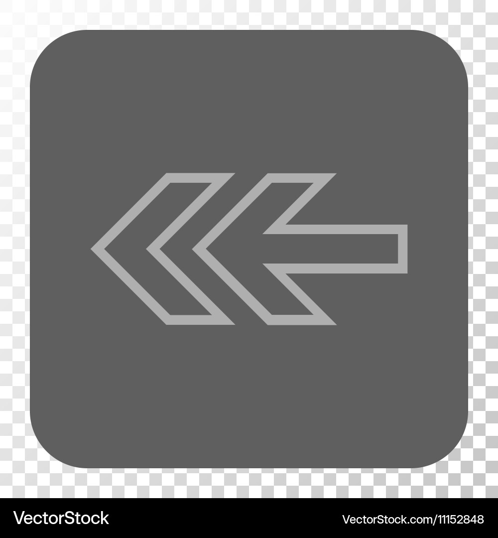 Direction left rounded square button Vector Image