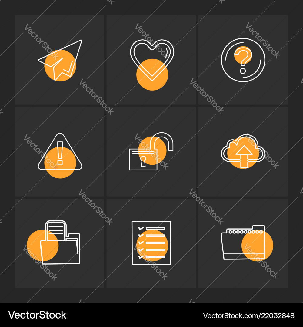 Folder files directory search code eps icons vector image