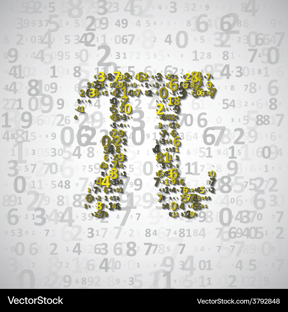 Mathematical constant pi vector image