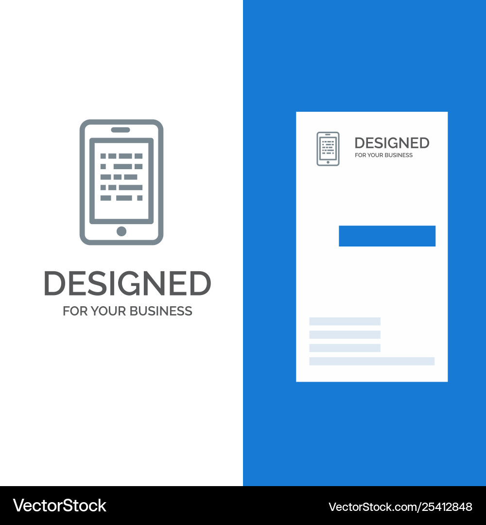 Mobile read data secure e learning grey logo Mobile read data secure e learning grey logo vector image