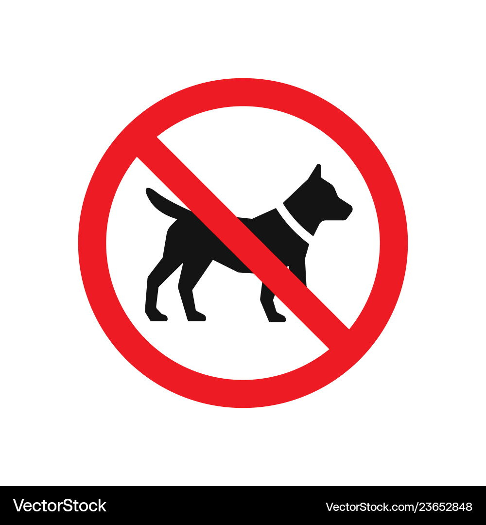 No Dogs Allowed Sign vector image