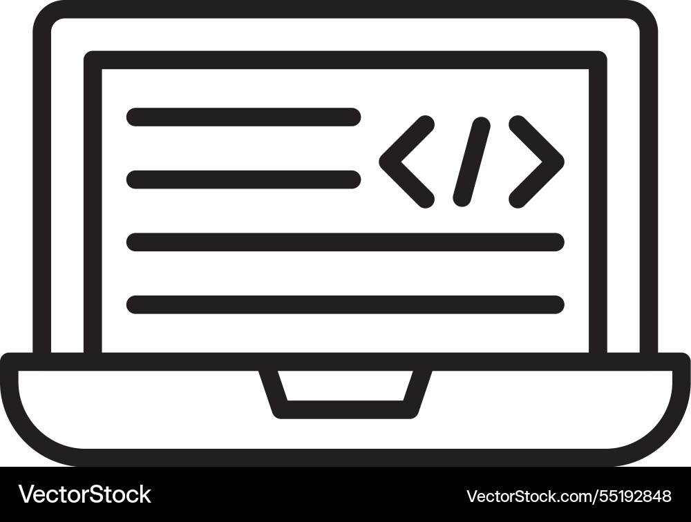 Programming line icon design vector image