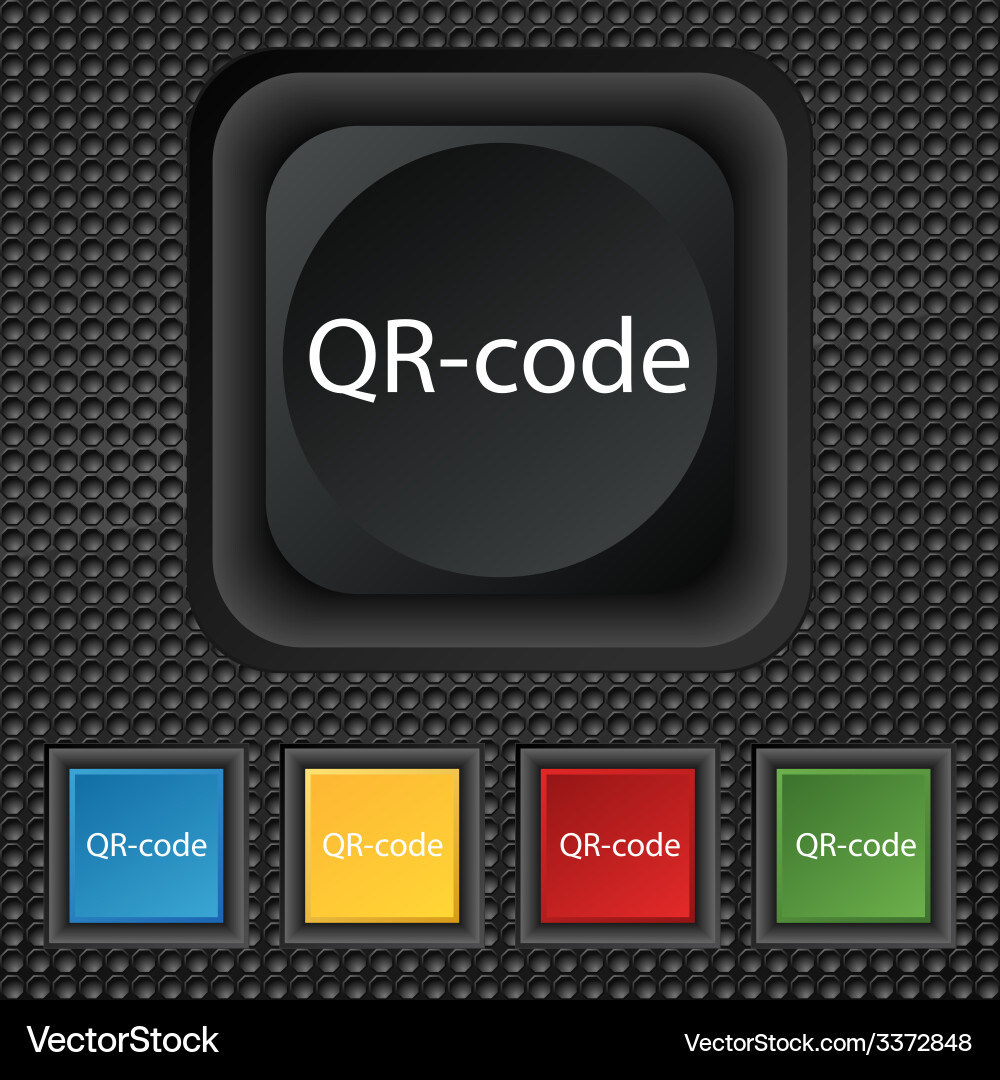 Qr-Code-Zeichen-Symbol-Scan-Code-Symbol Satz von farbigen vektorbild