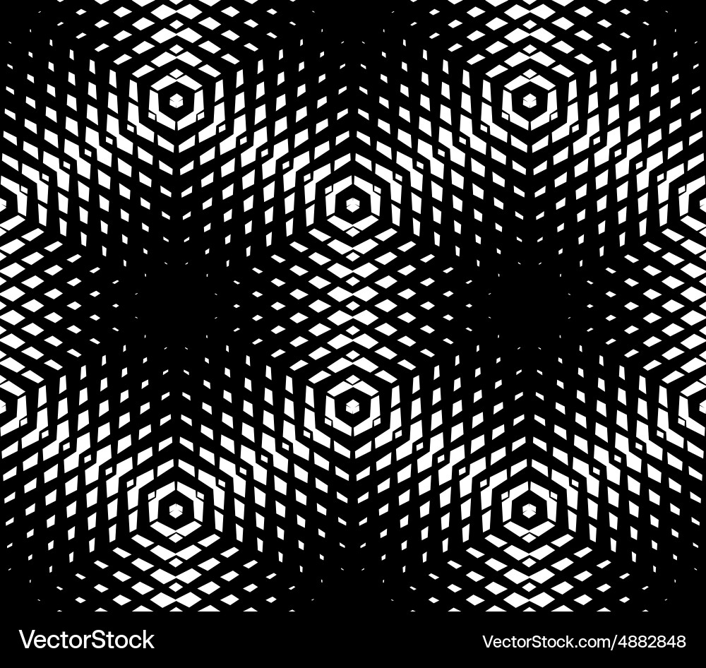 Regular contrast endless pattern with intertwine vector image